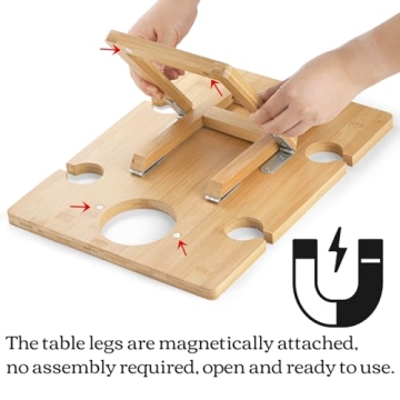 YOUEON Portable Wine Picnic Table for Outdoor Fun