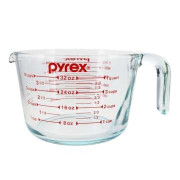 Pyrex SYNCHKG039125 4 Measuring Cup, Clear with Red Graphics