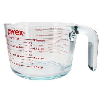 Pyrex SYNCHKG039125 4 Measuring Cup, Clear with Red Graphics