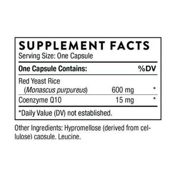 THORNE Red Yeast Rice + CoQ10 - Maintain Healthy Cholesterol Levels and Supports Cardiovascular Heal...