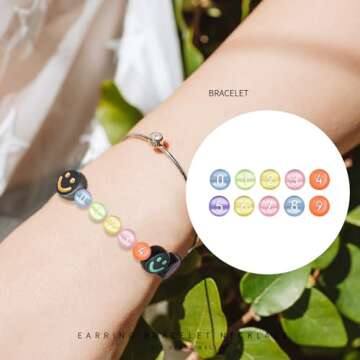 700 Pieces Mixed Color Acrylic Number Beads for DIY Jewelry Making