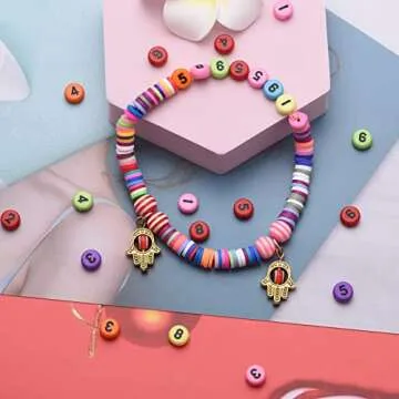 700 Colorful Acrylic Number Beads for DIY Crafts