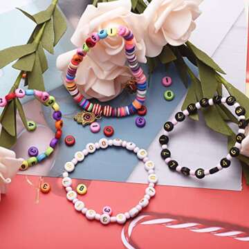 700 Colorful Acrylic Number Beads for DIY Crafts