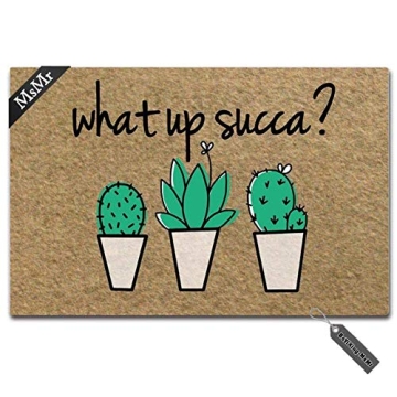 MsMr Funny Door Mat Entrance Front Door Mat What Up Succa Home Doormat Indoor Outdoor Decor Doormat ...