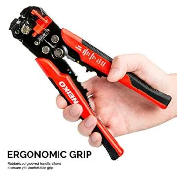 NEIKO 01924A 3-in-1 Automatic Wire Stripper, Cutter, and Crimping Tool, Auto Self-Adjusting Pliers that Cut up to 10 AWG