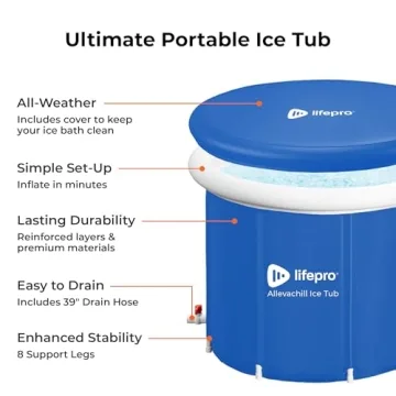 Lifepro Portable Ice Bath Tub for Athletes and Recovery