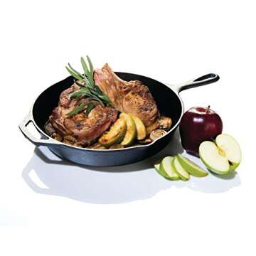 Lodge Seasoned Cast Iron Skillet with Cast Iron Lid (12 Inch) - Cast Iron Frying Pan With Lid Set.