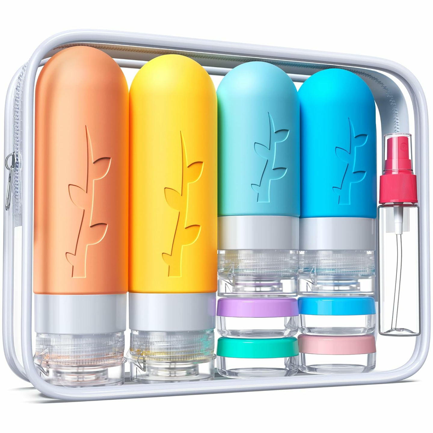 Travel Bottles Set - 16 Pcs Refillable & Leakproof