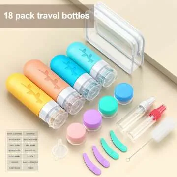Travel Bottles Set - 16 Pcs Refillable & Leakproof