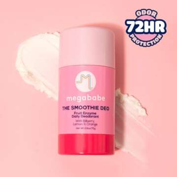 Megababe Daily Deodorant - The Smoothie Deo with Coconut & Fruit Enzymes | 72 hour Odor Protection |...