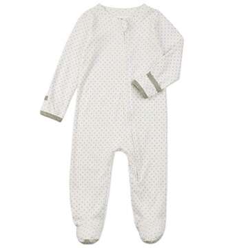 Aablexema Baby Footie Pajamas with Mittens - 3Pcs Infant Footed Sleeper Cotton Sleepwear Outfits(0-3...