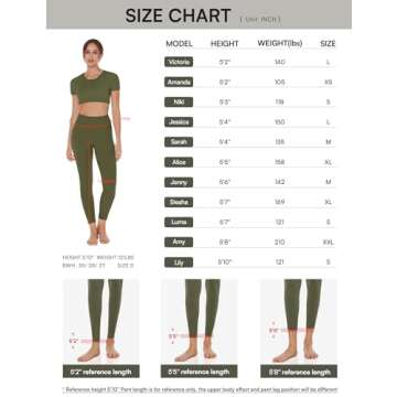 ENERBLOOM Womens Yoga Leggings Workout Tights Pants 25"/28" High Waisted No Front Seam Tummy Control...