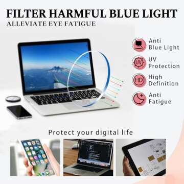 Stylish JFXQDR Women's Cat Eye Blue Light Glasses