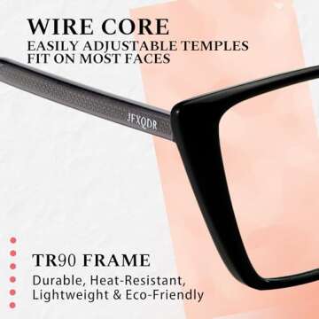Stylish JFXQDR Women's Cat Eye Blue Light Glasses