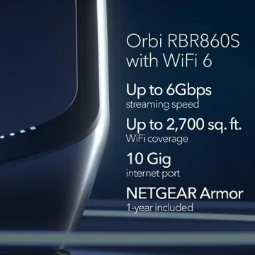 NETGEAR Orbi Tri-Band WiFi 6 Router for Maximum Speed