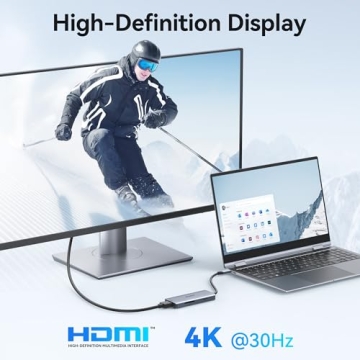 ZMUIPNG 6 in 1 USB C Hub - Enhance Device Connectivity