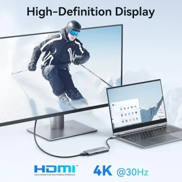 ZMUIPNG 6 in 1 USB C Hub - Enhance Device Connectivity