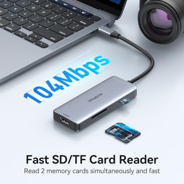 ZMUIPNG 6 in 1 USB C Hub - Enhance Device Connectivity