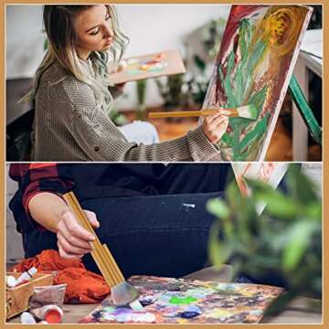 PH PandaHall Bamboo Hake Brushes - Versatile Art Brushes for Painting & Crafting