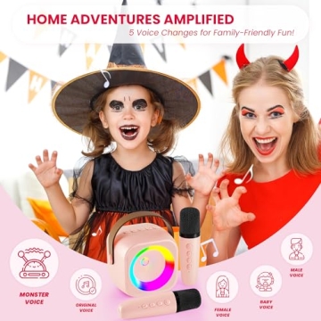 Karaoke Machine with Wireless Mics for Family Fun