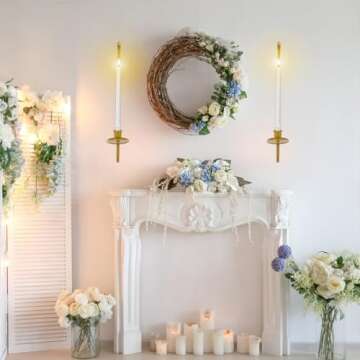 Elegant Gold Candle Sconce Set for Home Decor