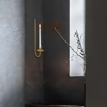 Elegant Gold Candle Sconce Set for Home Decor