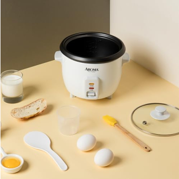 Aroma 6-Cup Rice Cooker One Touch Perfect Rice Every Time