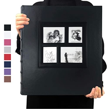 RECUTMS Photo Album for 600 Photos - Large Capacity Leather