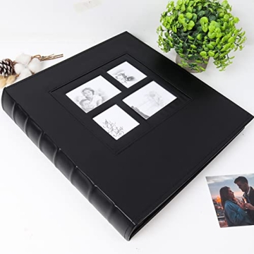 RECUTMS Photo Album for 600 Photos - Large Capacity Leather