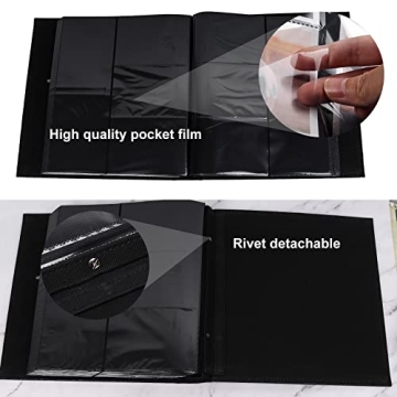 RECUTMS Photo Album for 600 Photos - Large Capacity Leather