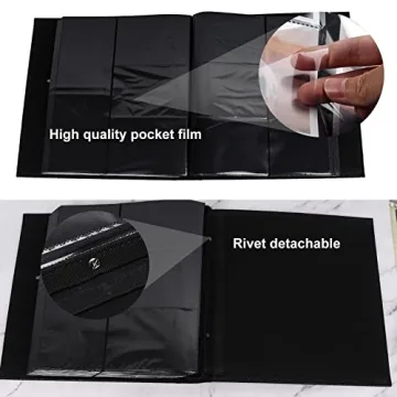 RECUTMS Photo Album for 600 Photos - Large Capacity Leather