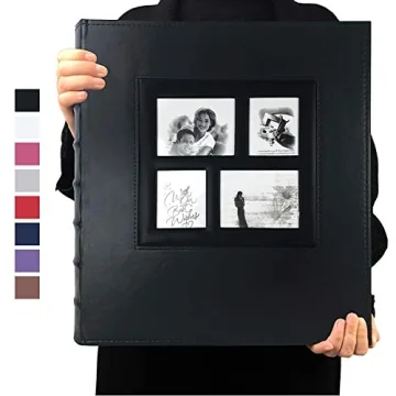 RECUTMS Photo Album for 600 Photos - Large Capacity Leather