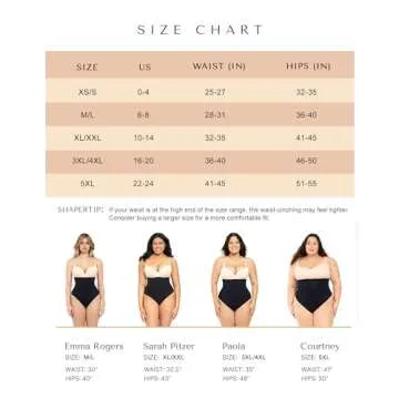 SHAPELLX Womens Shapewear Thong Tummy Control Seamless Waist Slimmer Panties Waist Cincher Shapewear Girdle Body Shaper Black