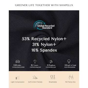 SHAPELLX Womens Shapewear Thong Tummy Control Seamless Waist Slimmer Panties Waist Cincher Shapewear Girdle Body Shaper Black