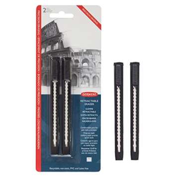 Derwent Retractable Eraser for Precise Creative Corrections