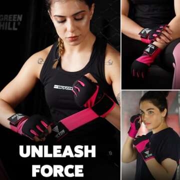 WYOX Gel Boxing Hand Wraps Inner Gloves for Men & Women, 80cm Quick Wrist Wraps Guard, Padded Knuckle Protection for Muay Thai MMA Kickboxing Punching Bag Gloves, Hand Wraps for Boxing & Martial Arts