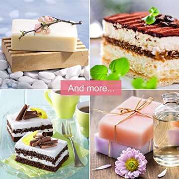 Soap Molds, Ozera 2 Pack Silicone Soap Mold, 6 Cavities Homemade Soap Making Chocolate Baking Molds