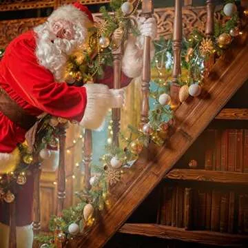 3 Pcs 6 ft Christmas Pine Garland with Pine Cones Green Christmas Decor Artificial Christmas Garland Modern Holiday Garland Winter Mantle Decor Garland Greenery Pine Tree Decor for Table Fireplace