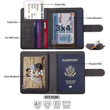 Melsbrinna RFID Passport Holder - Secure & Stylish Travel Wallet