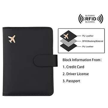 Melsbrinna RFID Passport Holder - Secure & Stylish Travel Wallet
