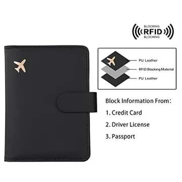 Melsbrinna RFID Passport Holder - Secure & Stylish Travel Wallet