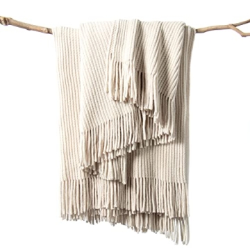 Lifein Fall Soft Chenille Knitted Blanket for Home