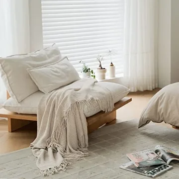 Lifein Fall Soft Chenille Knitted Blanket for Home