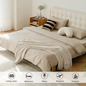 Lifein Fall Soft Chenille Knitted Blanket for Home