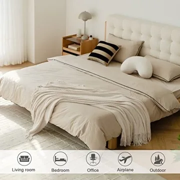 Lifein Fall Soft Chenille Knitted Blanket for Home