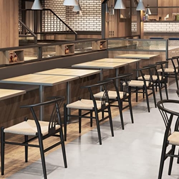 Yaheetech Mid-Century Modern Weave Dining Chairs Set