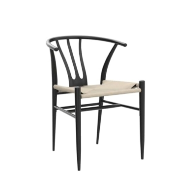 Yaheetech Mid-Century Modern Weave Dining Chairs Set