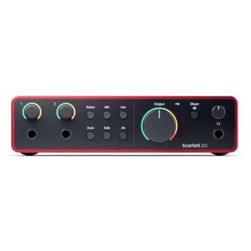 AudioDeluxe Focusrite Scarlett 2i2 (4th Gen) USB Audio Interface and Waves Musicians 2 Bundle