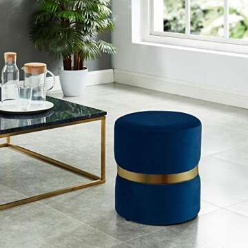 !nspire Velvet Ottoman