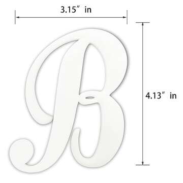 TOYORK Letter Charms for Bogg Bag Decorative Alphabet Bogg Bag Accessories Lettering Insert Charms Compatible with Bogg Bag,Charms for Rubber Beach Tote Bag White B